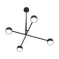 Plafoniera Moderna Giove Acciaio Nero 4 Luci Gx53 Ip20 LA0015-EB-PL4-NR