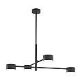 Plafoniera Moderna Giove Acciaio Nero 4 Luci Gx53 Ip20 LA0015-EB-PL4-NR