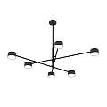 Plafoniera Moderna Giove Acciaio Nero 6 Luci Gx53 Ip20 LA0015-EB-PL6-NR