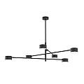 Plafoniera Moderna Giove Acciaio Nero 6 Luci Gx53 Ip20 LA0015-EB-PL6-NR
