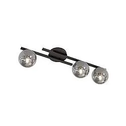 Plafoniera Moderna Nettuno Acciaio Nero 3 Luci E14 Ip20