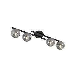 Plafoniera Moderna Nettuno Acciaio Nero 4 Luci E14 Ip20