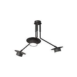 Plafoniera Minimal Cerere Acciaio Nero 3 Luci Gx53 Ip20