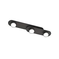 Plafoniera Minimal Marte Acciaio Nero 3 Luci Gx53 Ip20