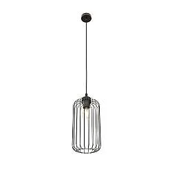 Sospensione Minimal Industrial Minerva 1 Luce Nera