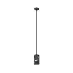 Sospensione 1 Luce Njoror In Acciaio Nero Cilindrico