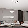 Sospensione 1 Luce Elios In Acciaio Nero Paralume Plissettato Bianco LA0030-EB-1-NR-BI