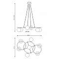 Lampadario Moderno Eolo Acciaio Nero 6 Luci E14 Ip20 LA0032-EB-6-NR