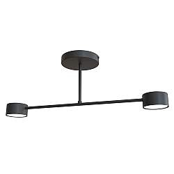 Plafoniera Moderna Thor 2 Luci Nera Plafoniera Moderna Thor 2 Luci Nera