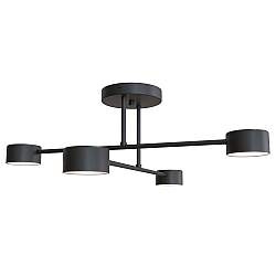 Plafoniera Moderna Thor 4 Luci Nera Plafoniera Moderna Thor 4 Luci Nera