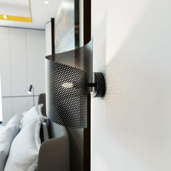 Applique Moderna Baldr 1 Luce Nera LA0037-EB-AP1-NR