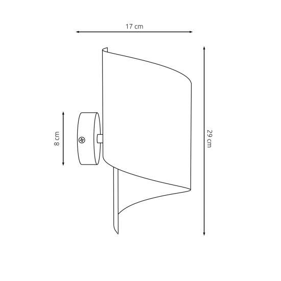 Applique Moderna Baldr 1 Luce Nera LA0037-EB-AP1-NR