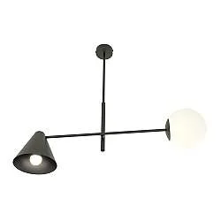 Plafoniera Moderna Industrial Njord 2 Luci Nero
