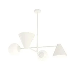 Plafoniera Moderna Industrial Njord 4 Luci Bianco