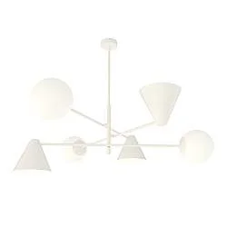 Plafoniera Moderna Industrial Njord 6 Luci Bianco