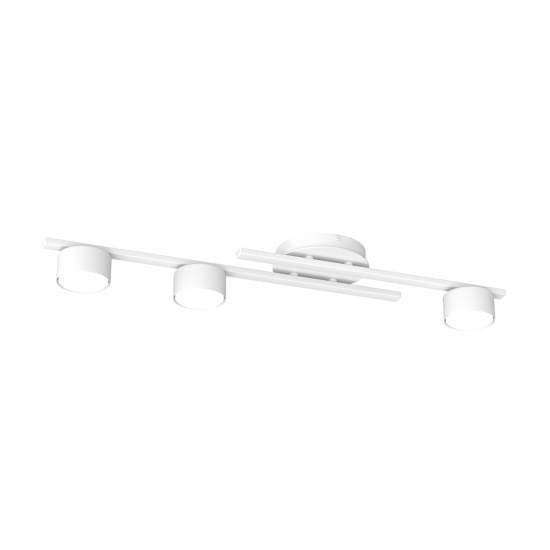 Plafoniera 3 Luci Freyr In Acciaio Bianco Diffusori Cilindrici LA0044-EB-PL3-BI