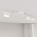 Plafoniera 3 Luci Freyr In Acciaio Bianco Diffusori Cilindrici LA0044-EB-PL3-BI
