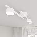 Plafoniera 3 Luci Freyr In Acciaio Bianco Diffusori Cilindrici LA0044-EB-PL3-BI