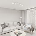 Plafoniera 4 Luci Freyr In Acciaio Bianco Diffusori Cilindrici LA0044-EB-PL4-BI