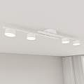 Plafoniera 4 Luci Freyr In Acciaio Bianco Diffusori Cilindrici LA0044-EB-PL4-BI