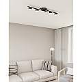 Plafoniera 4 Luci Freyr In Acciaio Nero Diffusori Cilindrici LA0044-EB-PL4-NR
