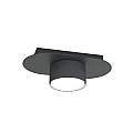 Lampada Da Soffitto 1 Luce Freya In Acciaio Nero Diffusore A Cilindro LA0045-EB-PL1-NR