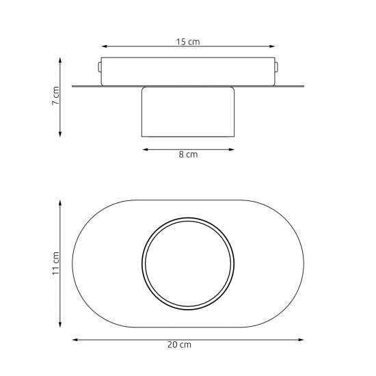Lampada Da Soffitto 1 Luce Freya In Acciaio Nero Diffusore A Cilindro LA0045-EB-PL1-NR