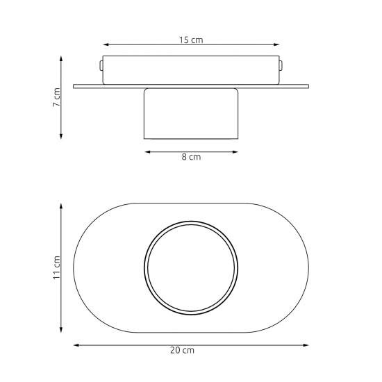 Plafoniera 1 Luce Freya In Acciaio Nero E Legno Naturale Diffusore A Cilindro LA0045-EB-PL1-NR2