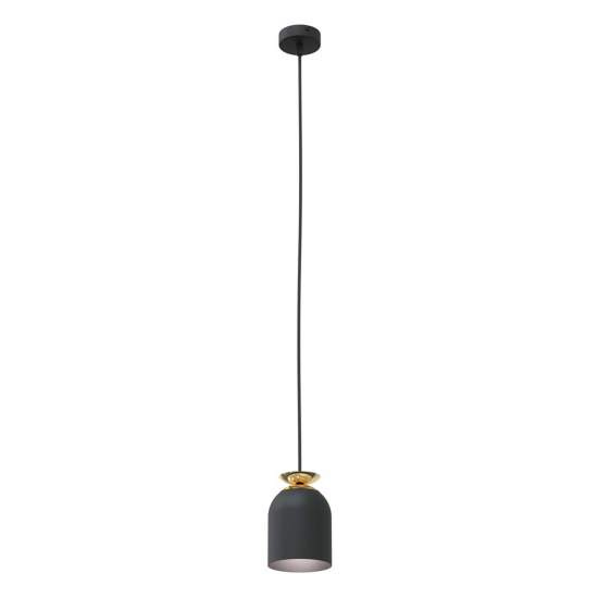 Sospensione Contemporanea 1 Luce Bastet In Acciaio Nero E Oro LA0054-EB-1-NR