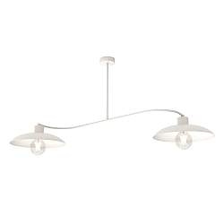 Bilanciere Industrial 2 Luci Sekhmet In Acciaio Bianco E Diffusori A Cupola Bilanciere Industrial 2 Luci Sekhmet In Acciaio Bianco E Diffusori A Cupola