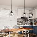 Sospensione Minimal Industrial Hathor 1 Luce Nera LA0056-EB-1-NR