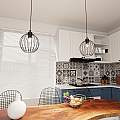 Sospensione Minimal Industrial Hathor 1 Luce Nera LA0056-EB-1-NR