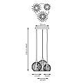 Sospensione Minimal Industrial Hathor 3 Luci Tonda Nera E Oro LA0056-EB-3-NR-OR2