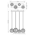 Sospensione Minimal Industrial Hathor 4 Luci Lineari Nera LA0056-EB-4-NR