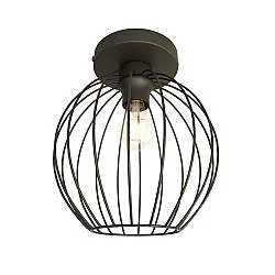 Plafoniera Minimal Industrial Geb 1 Luce Nera