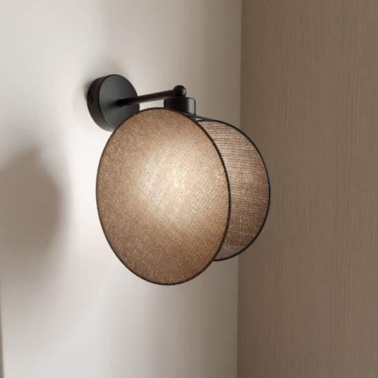 Applique 1 Luce Moderna Nut In Acciaio Effetto Naturale LA0058-EB-1-NR