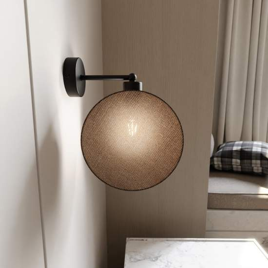 Applique 1 Luce Moderna Nut In Acciaio Effetto Naturale LA0058-EB-1-NR