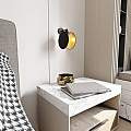 Applique 1 Luce Moderna Nut In Acciaio Nero E Oro LA0058-EB-1-NR-OR