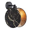 Applique 1 Luce Moderna Nut In Acciaio Effetto Marmo Nero LA0058-EB-1-NR-OR2