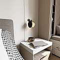 Applique 1 Luce Moderna Nut In Acciaio Effetto Marmo Nero LA0058-EB-1-NR-OR2