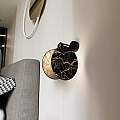 Applique 1 Luce Moderna Nut In Acciaio Effetto Marmo Nero LA0058-EB-1-NR-OR2