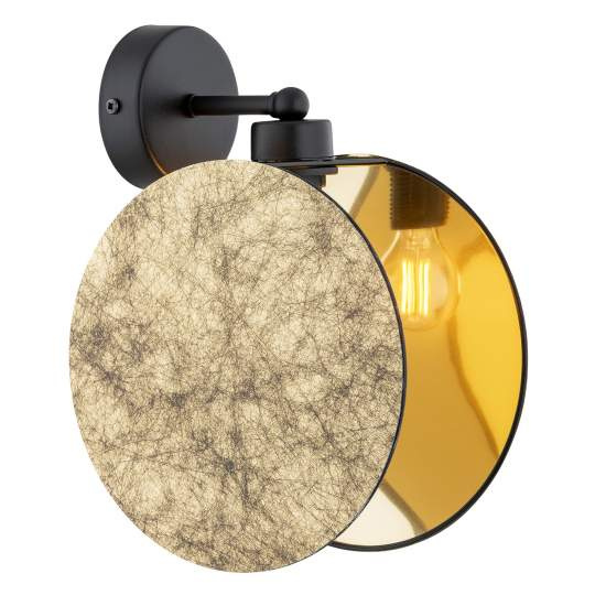 Applique 1 Luce Moderna Nut In Acciaio Effetto Marmo Bianco LA0058-EB-1-OR