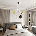 Lampada A Sospensione 2 Luci Moderna Nut In Acciaio Effetto Marmo Bianco LA0058-EB-2-OR