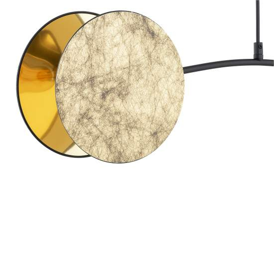 Lampada A Sospensione 2 Luci Moderna Nut In Acciaio Effetto Marmo Bianco LA0058-EB-2-OR