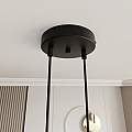 Lampada A Sospensione 2 Luci Moderna Nut In Acciaio Effetto Marmo Bianco LA0058-EB-2-OR