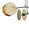 Lampada A Sospensione 4 Luci Moderna Nut In Acciaio Effetto Marmo Bianco LA0058-EB-4-OR