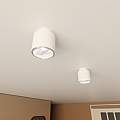 Plafoniera Moderna 1 Luce Faretto Ptah In Acciaio Bianco LA0061-EB-PL1-BI