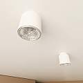 Plafoniera Moderna 1 Luce Faretto Ptah In Acciaio Bianco LA0061-EB-PL1-BI