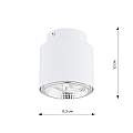 Plafoniera Moderna 1 Luce Faretto Ptah In Acciaio Bianco LA0061-EB-PL1-BI
