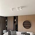 Plafoniera Moderna 3 Luci Faretti Ptah In Acciaio Bianco LA0061-EB-PL3-BI